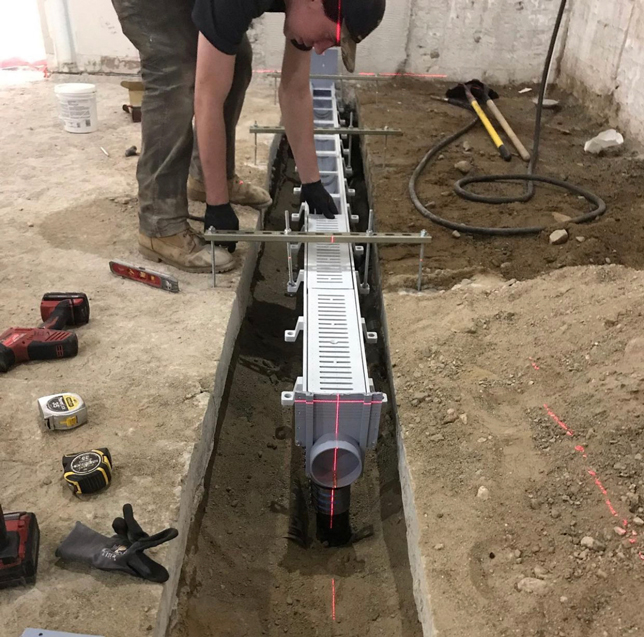 brewery-trench-drain-installation