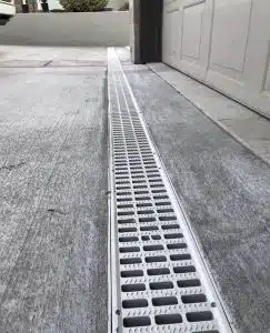 Polymer garage trench drain system